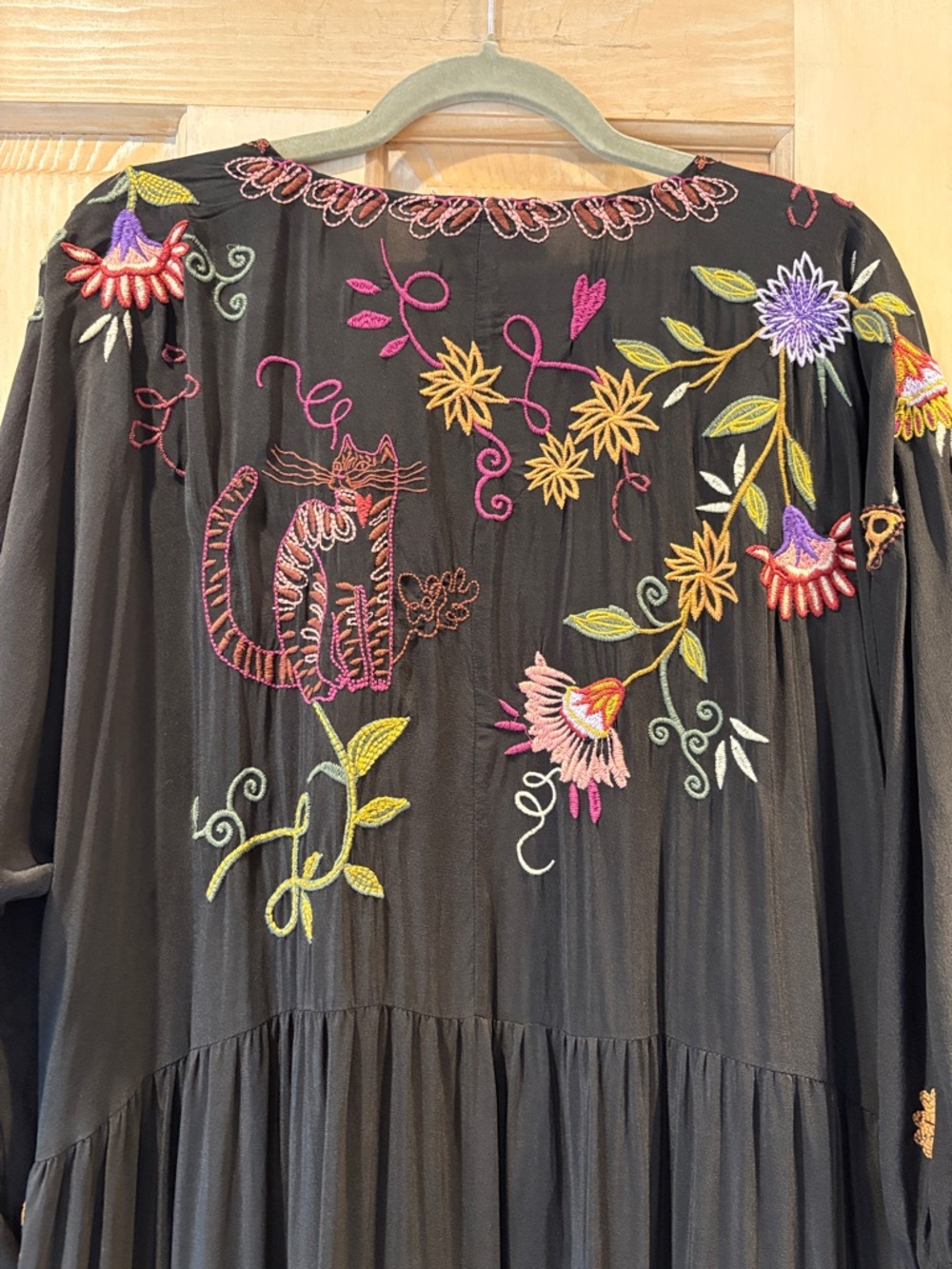 Johnny Was Black Toni Dolman Maxi Dress with Embroidery 1X - Picture 8 of 10